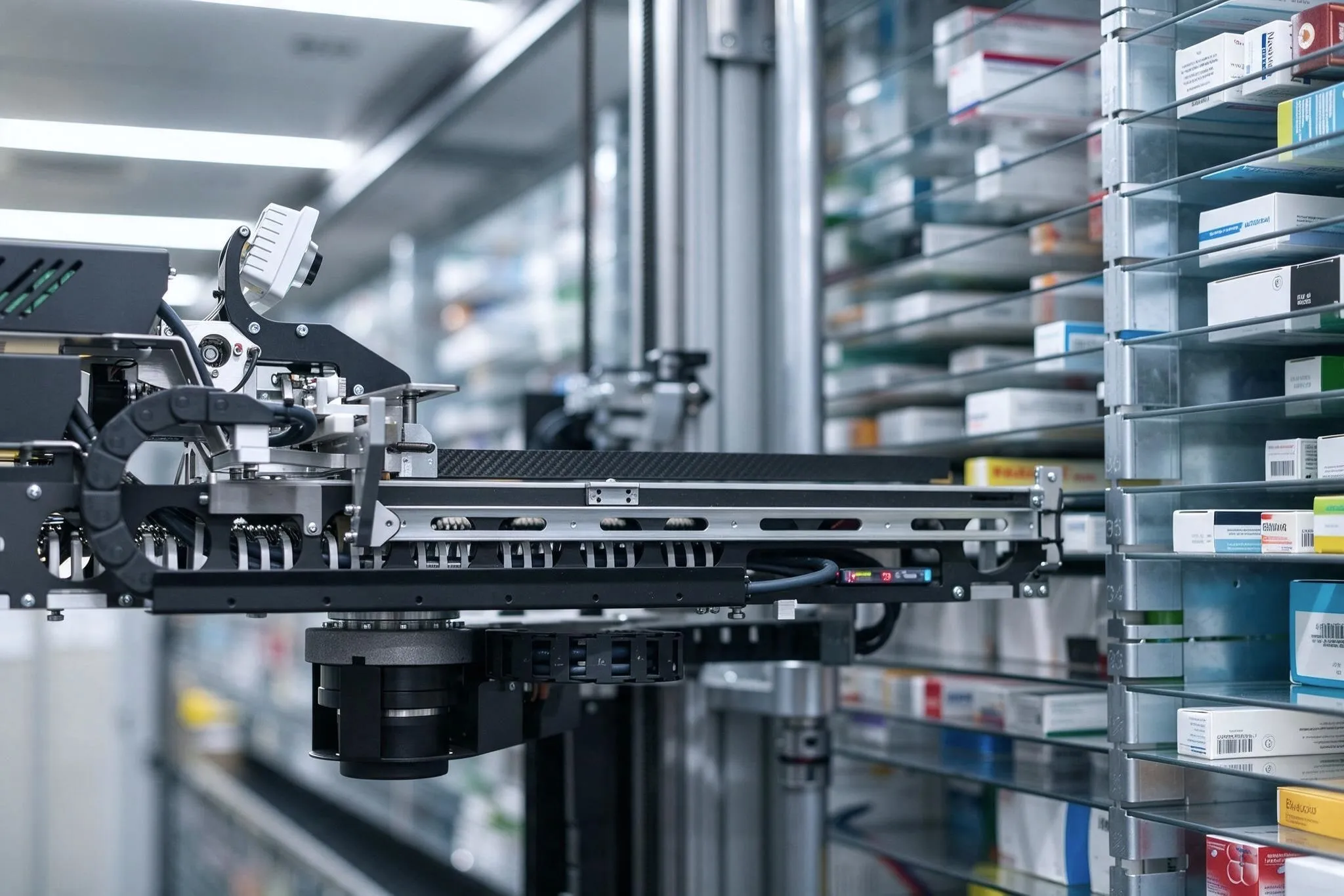 Automatisierter Kommissionierer BD Rowa Vmax in der Apotheke Sunne-Märt AG
